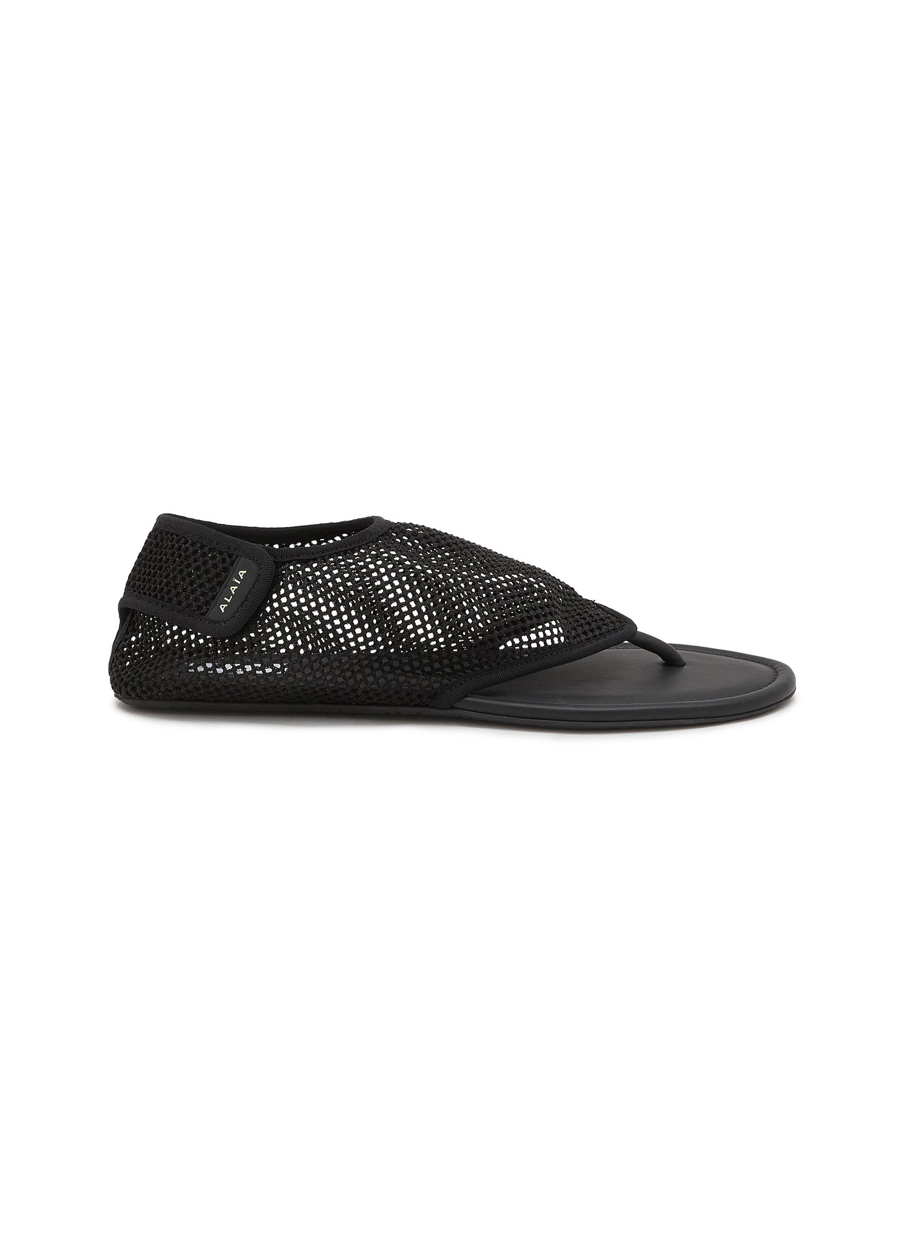 ALAÏA | Fishnet Thong Sandals | Women | Lane Crawford