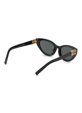Figure View - Click To Enlarge - MIU MIU - Signature Metal Butterfly Acetate Cat Eye Sunglasses
