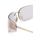 Detail View - Click To Enlarge - MIU MIU - Metal Rectangle Sunglasses