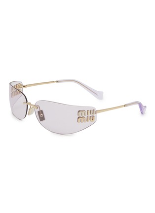 Main View - Click To Enlarge - MIU MIU - Metal Rectangle Sunglasses