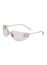 Main View - Click To Enlarge - MIU MIU - Metal Rectangle Sunglasses