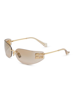 Main View - Click To Enlarge - MIU MIU - Metal Rectangle Sunglasses