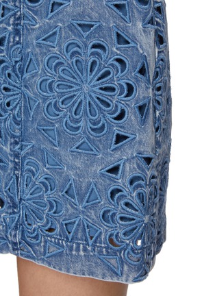  - ALICE & OLIVIA - Maryann Floral Cutout Denim Mini Dress