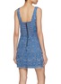 Back View - Click To Enlarge - ALICE & OLIVIA - Maryann Floral Cutout Denim Mini Dress