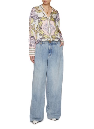 Figure View - Click To Enlarge - ALICE & OLIVIA - Lane Oversized Button Down Long Sleeve Shirt