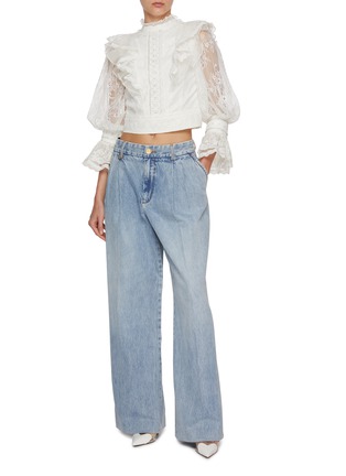 Figure View - Click To Enlarge - ALICE & OLIVIA - Delpha Embellished Ruffled Top