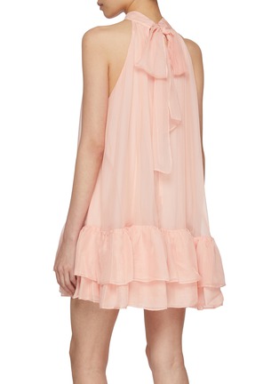 Back View - Click To Enlarge - ALICE & OLIVIA - Erna Sleeveless Halterneck Mini Dress