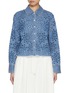 Main View - Click To Enlarge - ALICE & OLIVIA - Finely Floral Cutout Denim Shirt