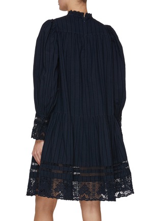 Back View - Click To Enlarge - ULLA JOHNSON - Colette Cotton Lace Mini Dress