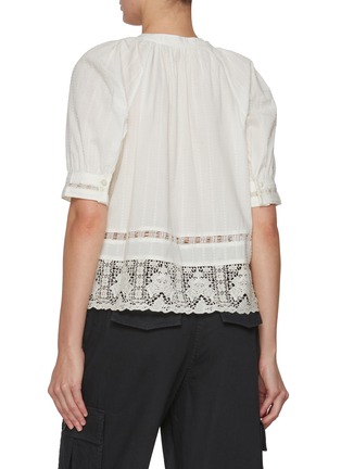 Back View - Click To Enlarge - ULLA JOHNSON - Faye Puff Sleeve Cotton Blouse