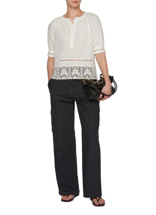 Figure View - Click To Enlarge - ULLA JOHNSON - Faye Puff Sleeve Cotton Blouse