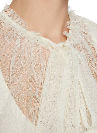  - ULLA JOHNSON - Iliana Neck Tie Lace Blouse