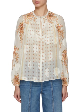 Main View - Click To Enlarge - ULLA JOHNSON - Aster Long Sleeve Blouse