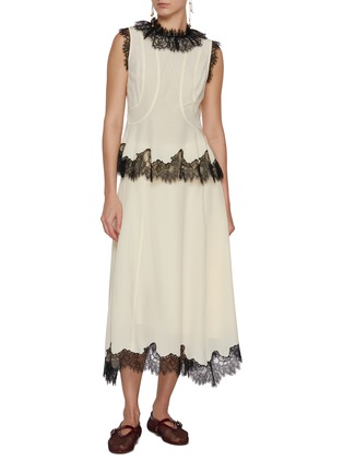 Figure View - Click To Enlarge - ULLA JOHNSON - Bette Cape Sleeve Silk Top