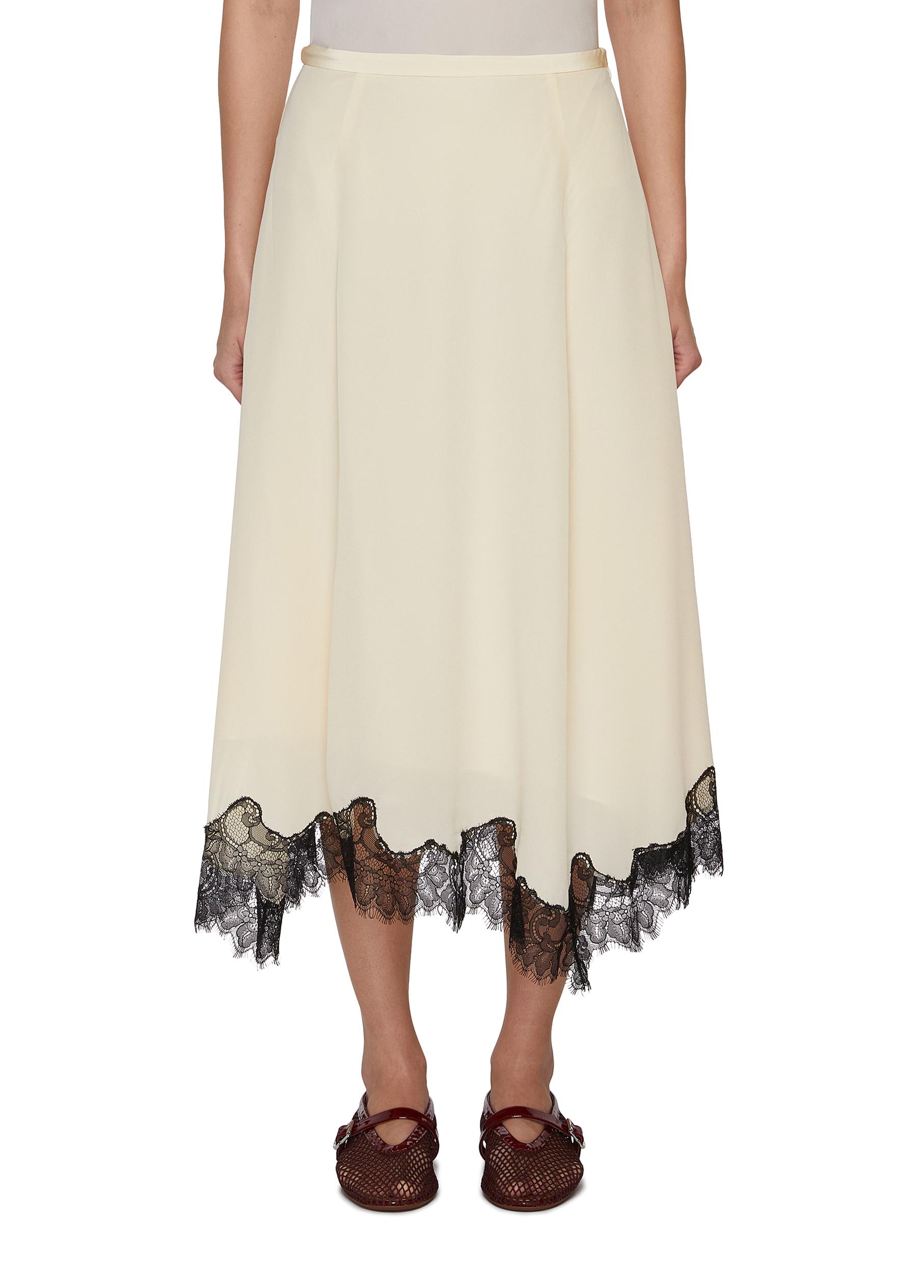 ワンピース ULLA JOHNSON Women Mid Skirts PS250143 LNR White Ulla_Johnson_Annisa_Skirt__005
