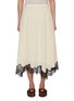 Main View - Click To Enlarge - ULLA JOHNSON - Rosine Lace Trim Asymmetrical Silk Skirt