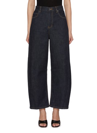 Main View - Click To Enlarge - SELF-PORTRAIT - Indigo Barrel Leg Jeans