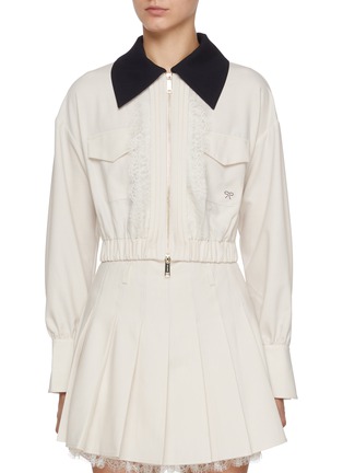 Main View - Click To Enlarge - SELF-PORTRAIT - Contrast Collar Jacket