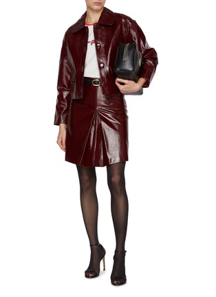 Figure View - Click To Enlarge - SELF-PORTRAIT - Club Collar Leather Jacket