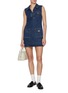 Figure View - Click To Enlarge - SELF-PORTRAIT - Sleeveless Dark Wash Mini Dress