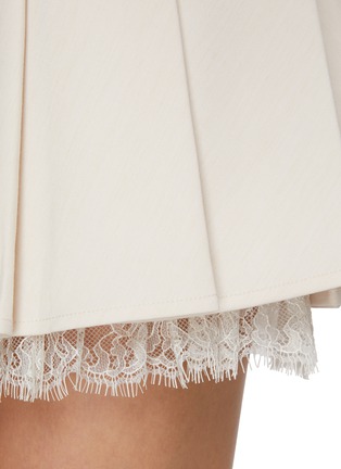  - SELF-PORTRAIT - Lace Trim Pleated Mini Skirt
