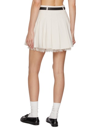 Back View - Click To Enlarge - SELF-PORTRAIT - Lace Trim Pleated Mini Skirt