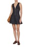Figure View - Click To Enlarge - SELF-PORTRAIT - Dark Wash Denim V-neck Dress