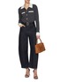 Figure View - Click To Enlarge - SELF-PORTRAIT - Contrast Collar Wool Blend Knit Cardigan