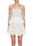 Main View - Click To Enlarge - SELF-PORTRAIT - Broderie Anglaise Cotton Mini Dress