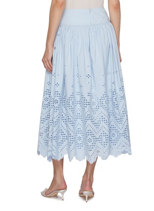 Back View - Click To Enlarge - SELF-PORTRAIT - Broderie Anglaise Cotton Midi Skirt