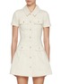 Main View - Click To Enlarge - SELF-PORTRAIT - Collared Light Wash Denim Mini Dress