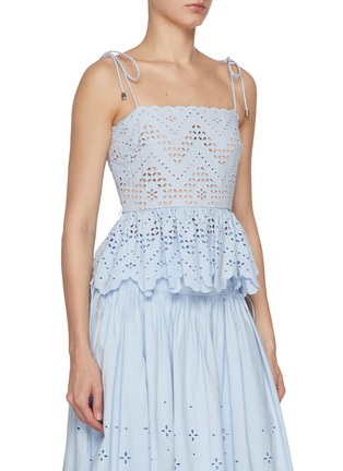Detail View - Click To Enlarge - SELF-PORTRAIT - Broderie Cotton Top