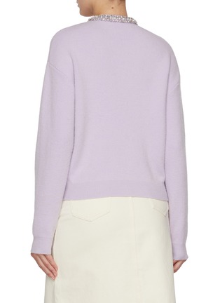 Back View - Click To Enlarge - SELF-PORTRAIT - Crystal Trim Knit Cardigan