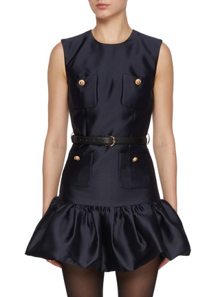 Main View - Click To Enlarge - SELF-PORTRAIT - Flounced Taffeta Mini Dress