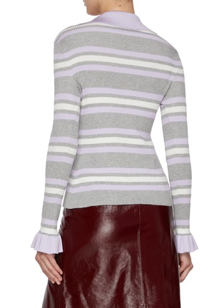 Back View - Click To Enlarge - SELF-PORTRAIT - Stripe Knit Top