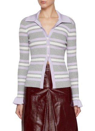 Main View - Click To Enlarge - SELF-PORTRAIT - Stripe Knit Top
