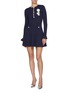 Figure View - Click To Enlarge - SELF-PORTRAIT - Crochet Flower Pointelle Knit Mini Dress
