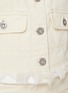  - SELF-PORTRAIT - Frayed Edge Light Wash Denim Top