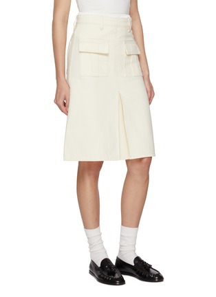 Detail View - Click To Enlarge - SELF-PORTRAIT - Light Wash Denim Midi Skirt