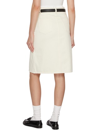 Back View - Click To Enlarge - SELF-PORTRAIT - Light Wash Denim Midi Skirt