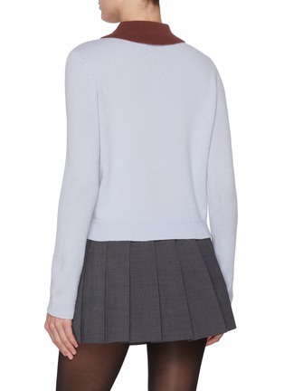 Back View - Click To Enlarge - SELF-PORTRAIT - Contrast Collar Knit Top