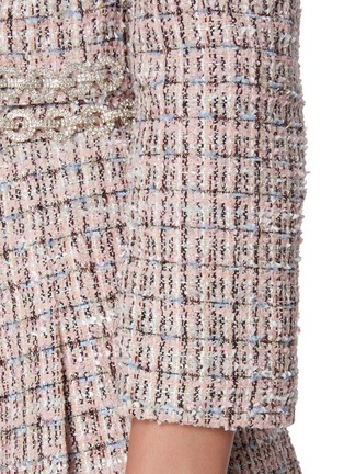 - SELF-PORTRAIT - Faux Fur Cuff Embellished Bouclé Jacket