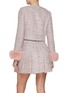 Back View - Click To Enlarge - SELF-PORTRAIT - Faux Fur Cuff Embellished Bouclé Jacket