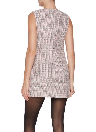 Back View - Click To Enlarge - SELF-PORTRAIT - Sleeveless Bouclé Mini Dress