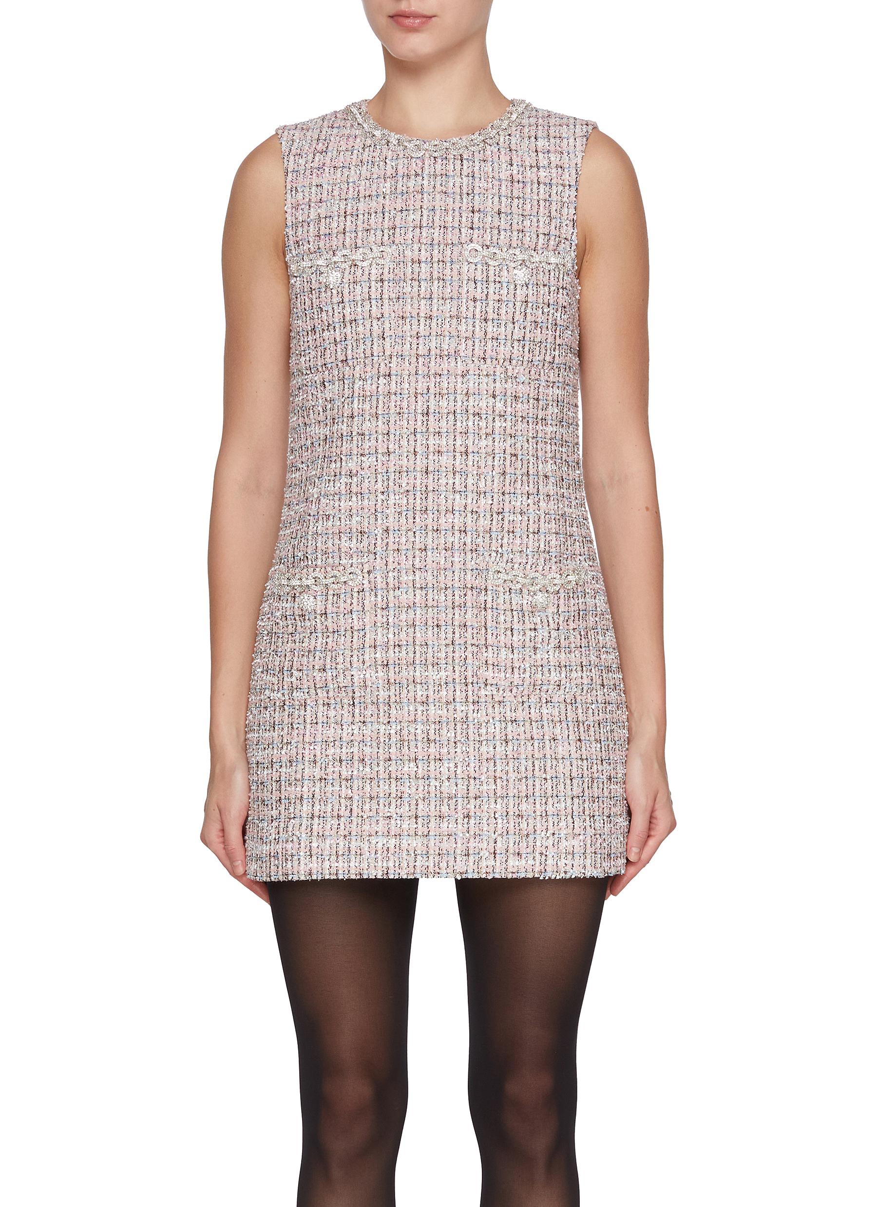 SELF-PORTRAIT | Sleeveless Bouclé Mini Dress | Women | Lane