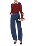 Figure View - Click To Enlarge - SELF-PORTRAIT - Contrast Collor Knit Top