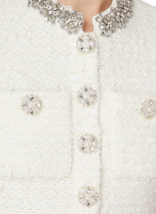  - SELF-PORTRAIT - Crystal Embellished Textured Knit Mini Dress