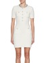 Main View - Click To Enlarge - SELF-PORTRAIT - Crystal Embellished Textured Knit Mini Dress