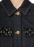 - SELF-PORTRAIT - Crystal Trim Denim Mini Dress