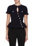 Main View - Click To Enlarge - SELF-PORTRAIT - Asymmetrical Buttoned Knit Top